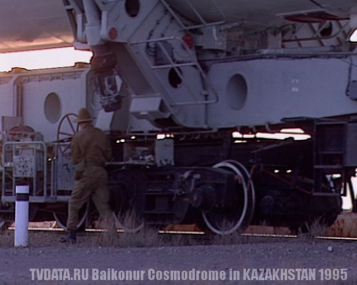 Soyuz Spacecraft at the Baikonur Cosmodrome in 1995 