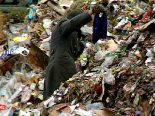 Scavengers of the trash dumps in Moscow, Russia